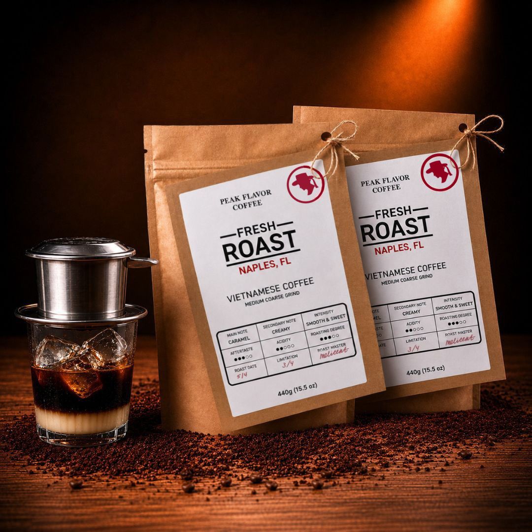 Best Iced Coffee Starter Set: 2x440g Ground Coffee & Vietnamese Coffee Maker