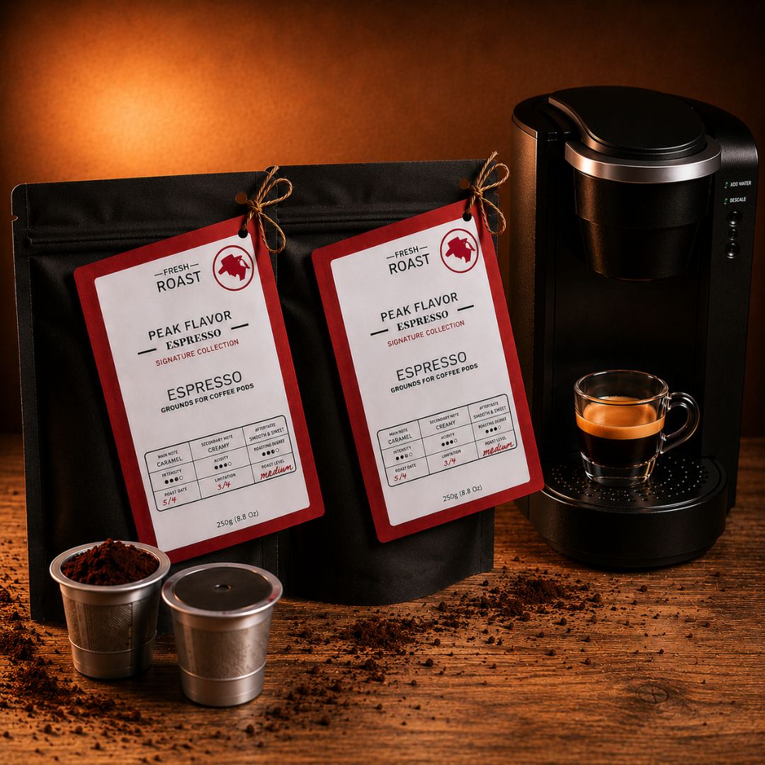 Italian Espresso Coffee for Reusable K Cups |2x250g Brews 50 K Cup Pods