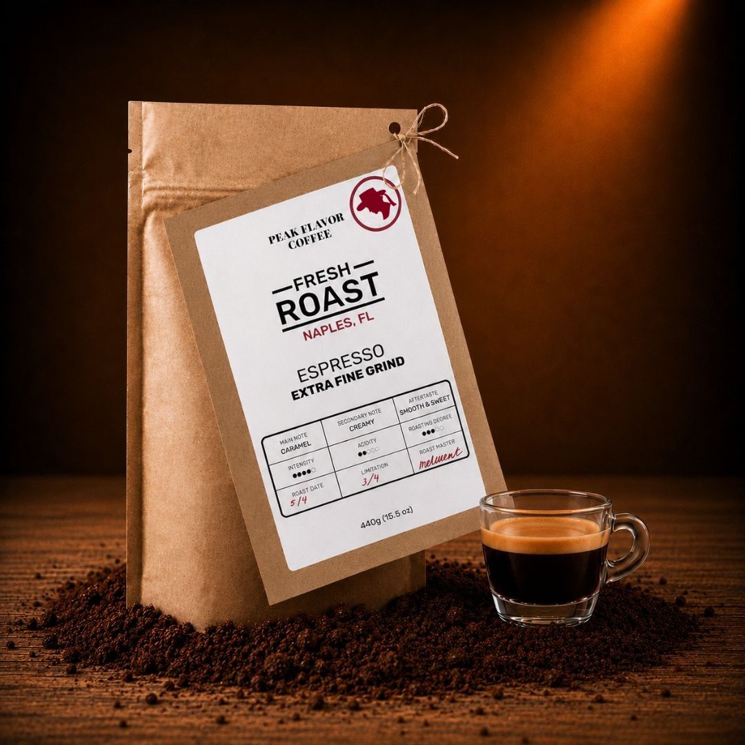 Italian Espresso Grounds  Bold Flavor Rich Crema 