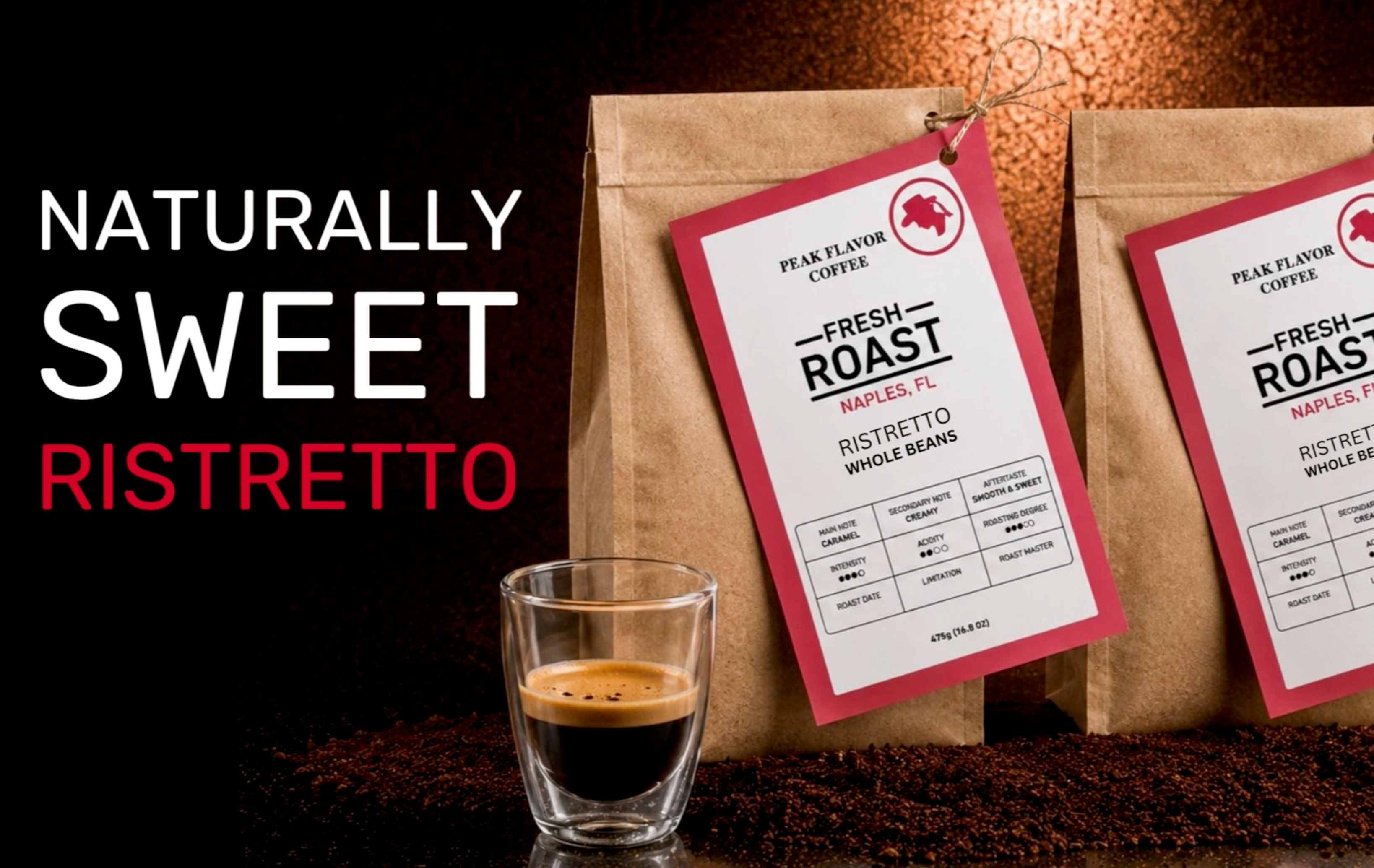 Italian coffee beans for naturally sweet ristretto