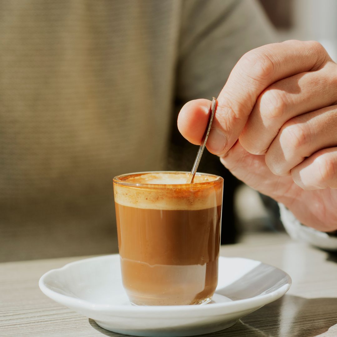 Italian espresso macchiato