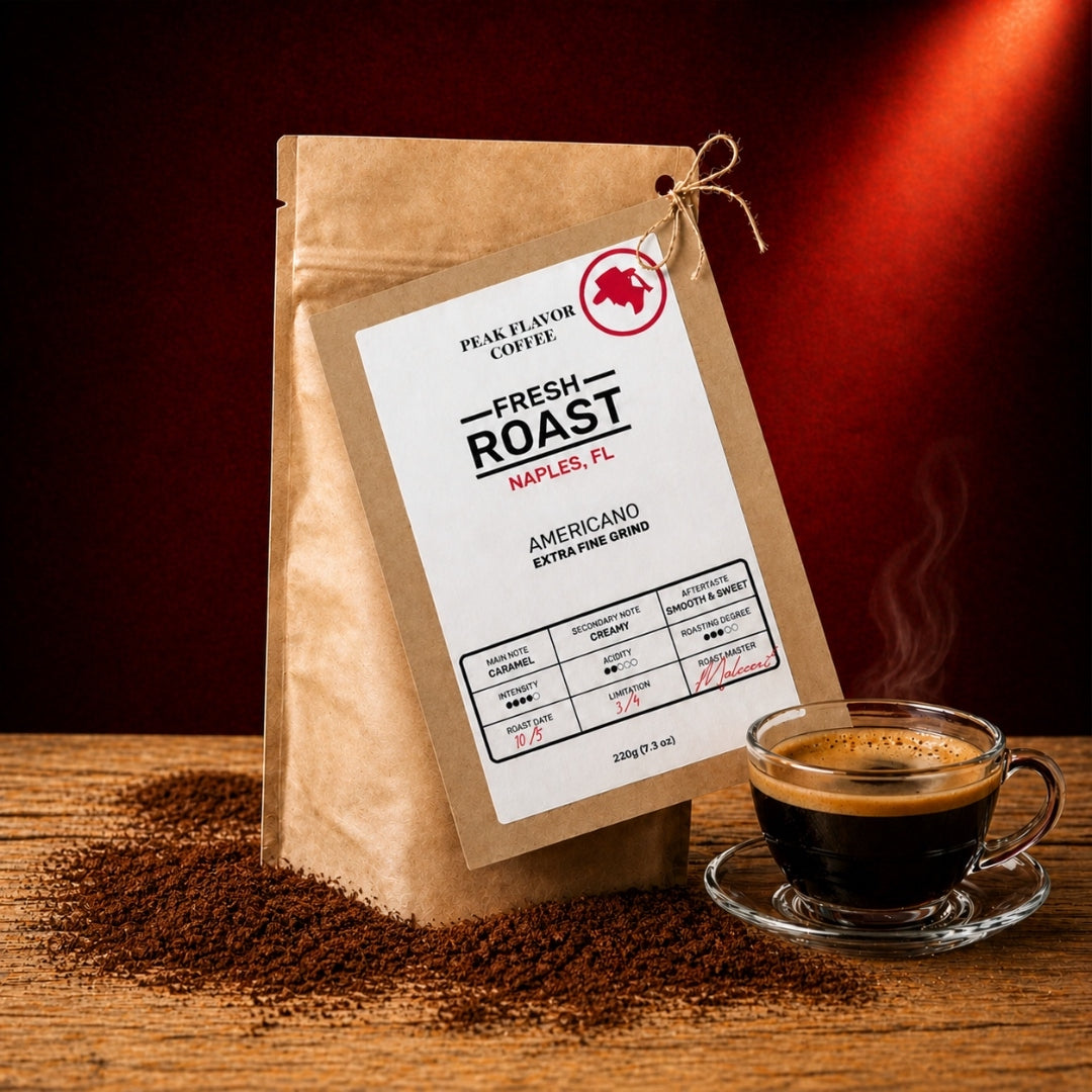 Fresh roasted low acid americano coffee 22 brews