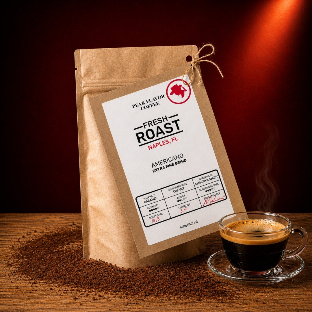 Fresh roasted low acid americano coffee 44 brews