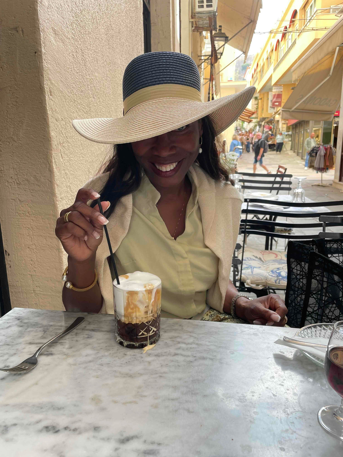 Melicent loves iced cappuccino