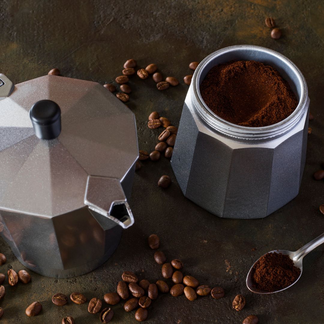 Moka Pot Coffee Grounds