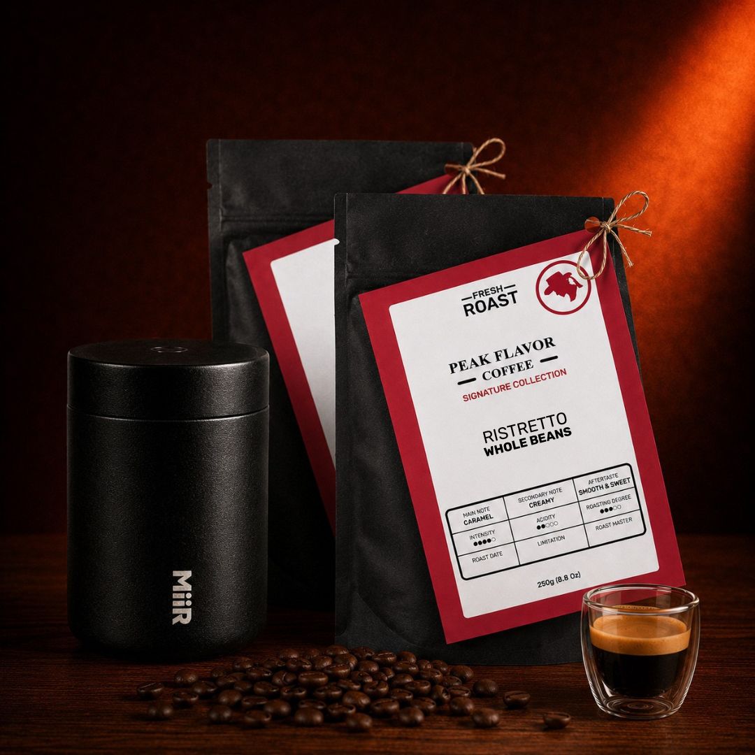Organic Coffee Beans for Ristretto & Miir Canister Bundle