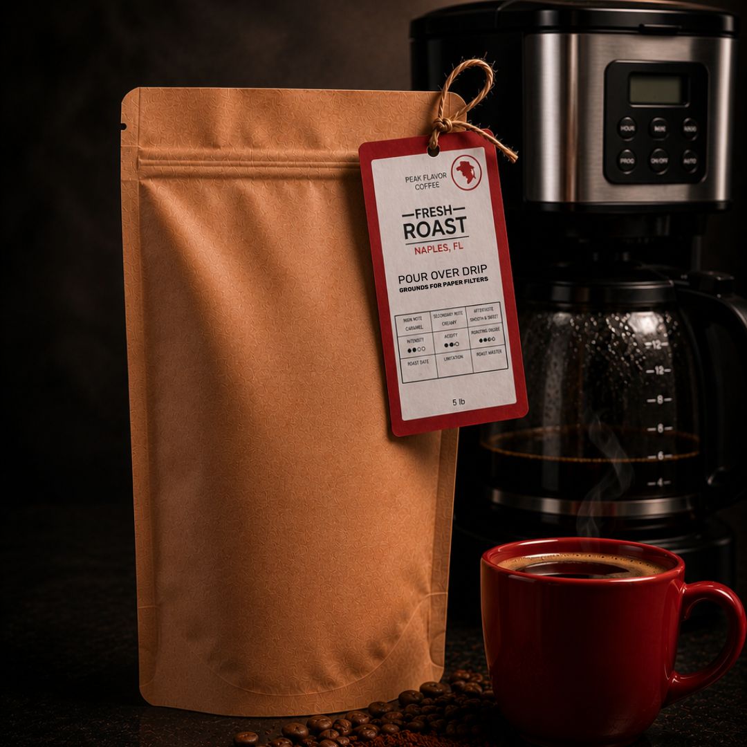Organic Ground Coffee for Your Pour Over Coffee Maker | 5 lb Premium Arabica