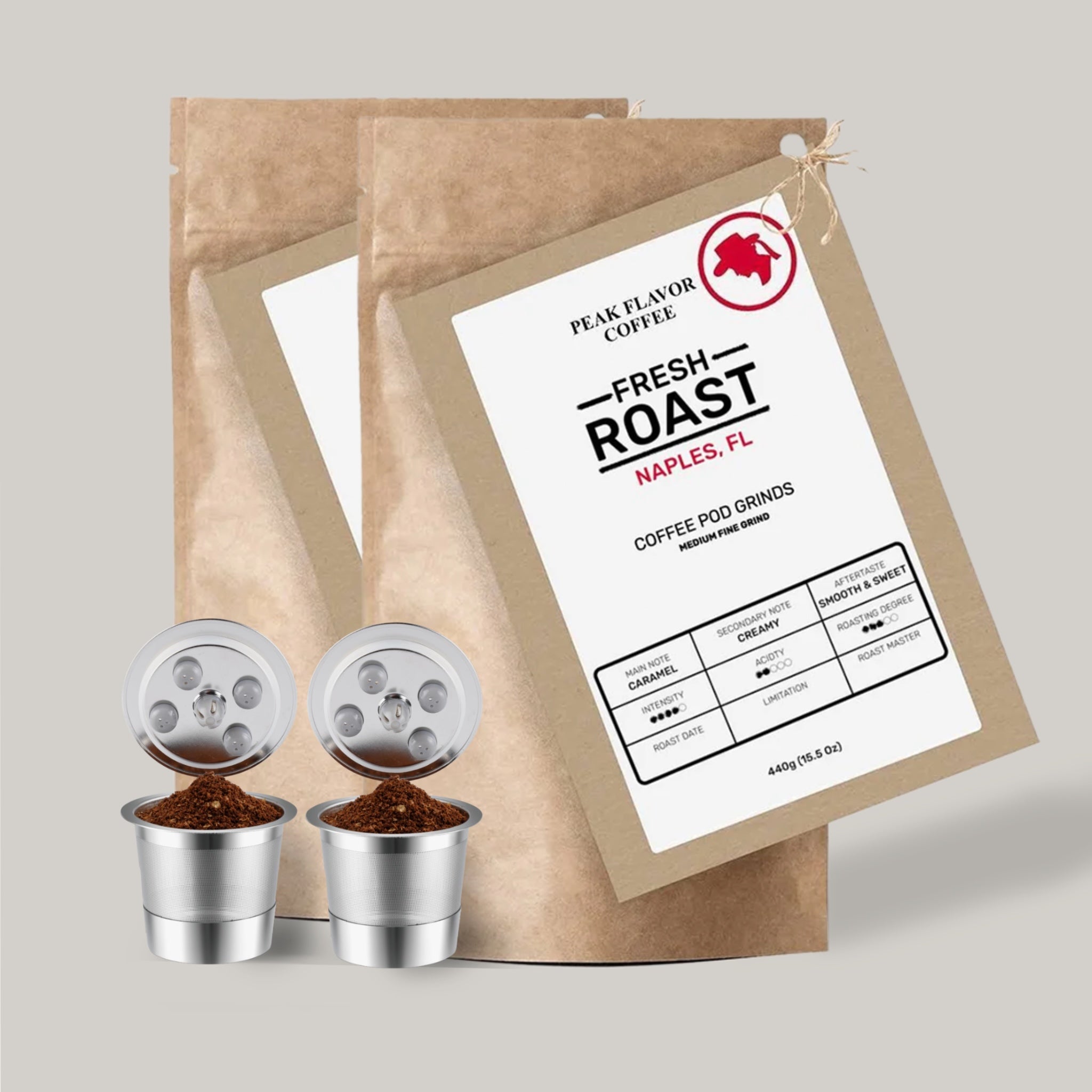 Stainless Steel Reusable Coffee Pod Bundle for Peak Flavor Coffee
