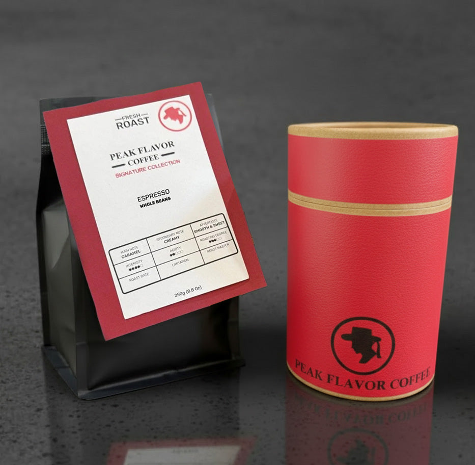 Peak Flavor Coffee Gifts - Keepsake Coffee Storage Container / Red