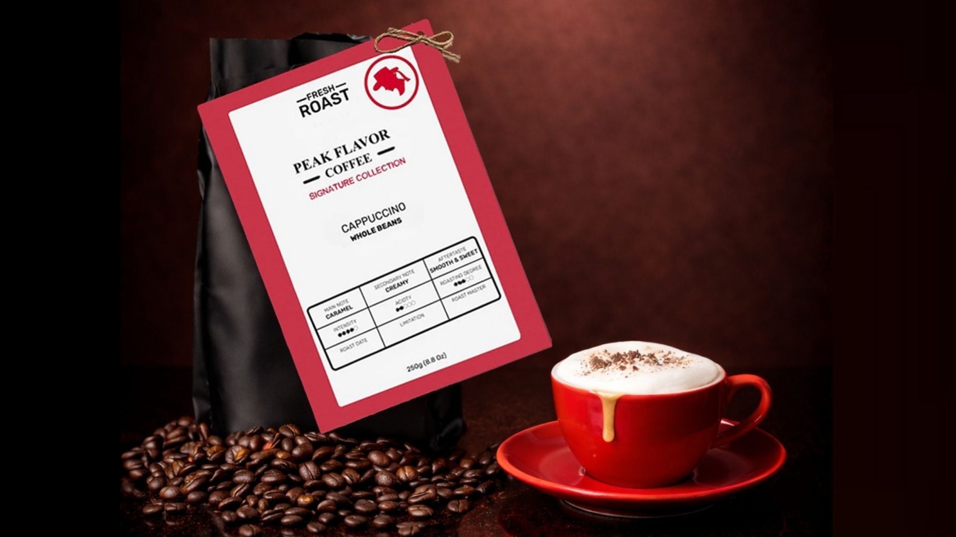 Signature espresso beans for Italian cappuccino