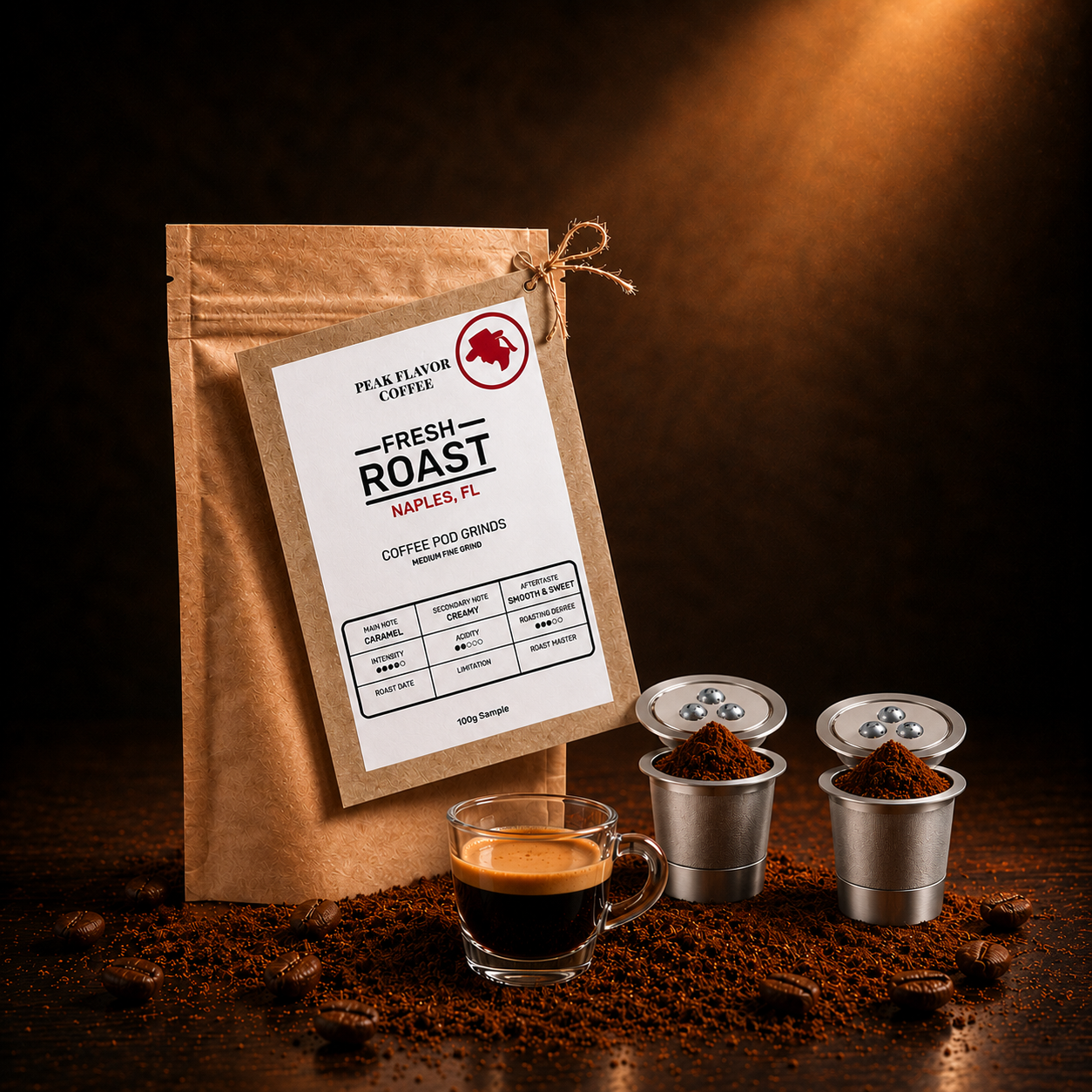 Fresh roasted coffee for reusable k cups