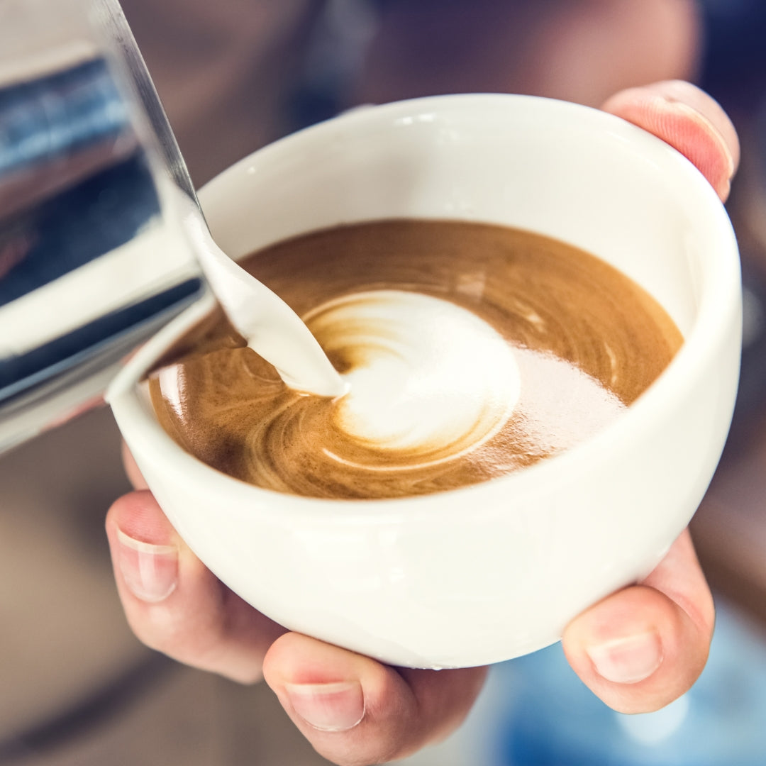 Add Milk and Milk Froth to Your Cappuccino