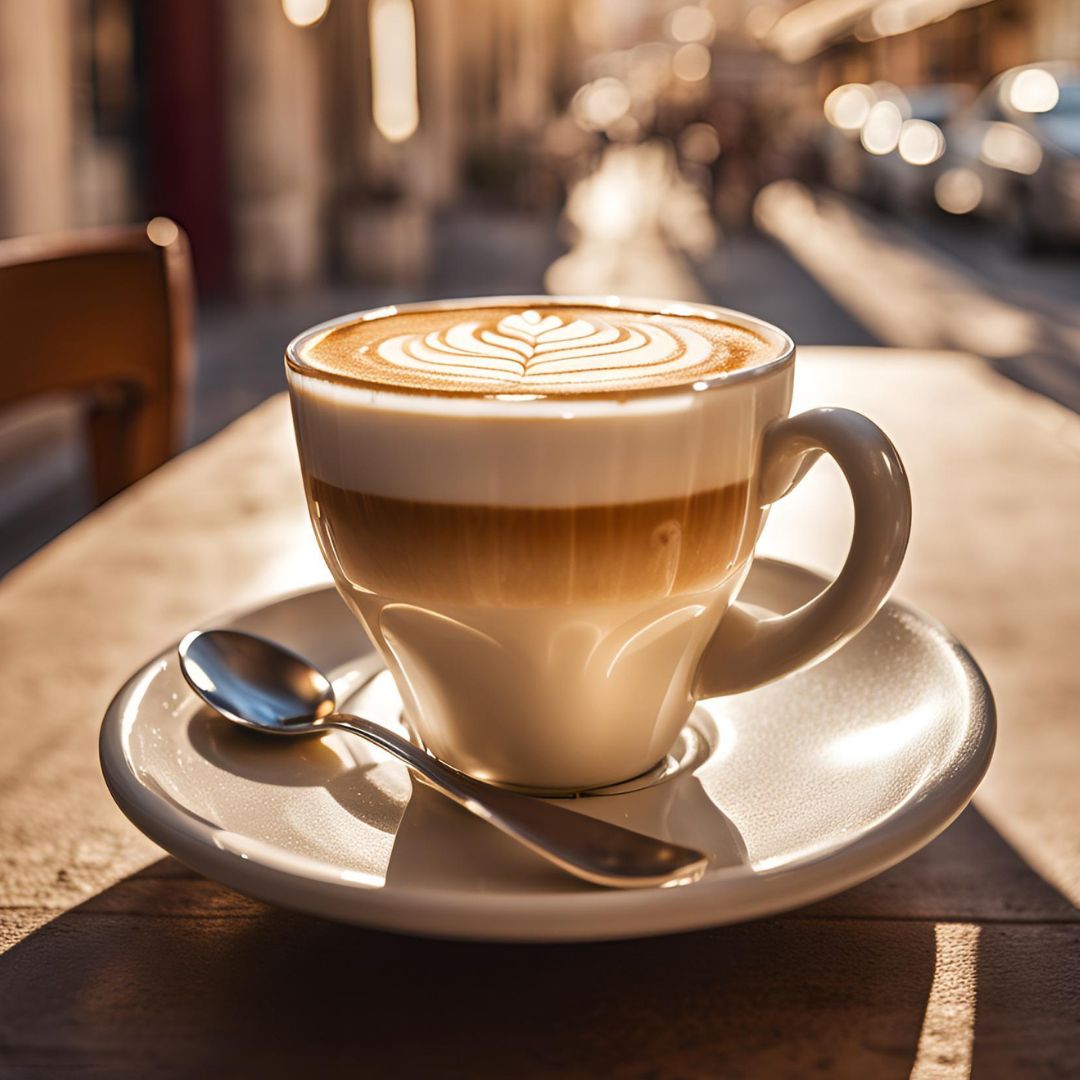 cafe latte in Italy