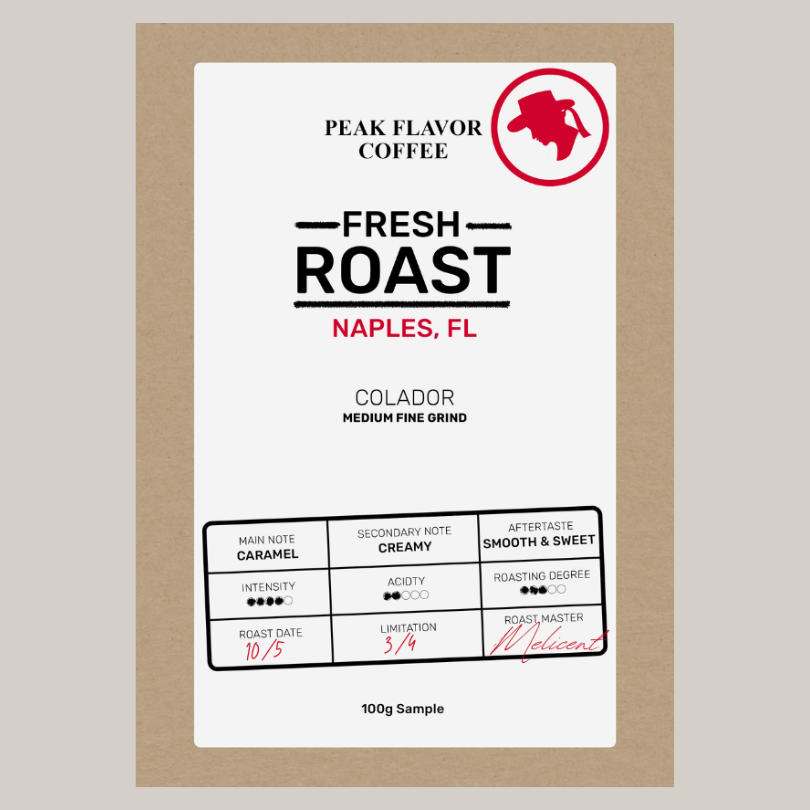 Custom Colador coffee, delivered within 8 days of the roast date