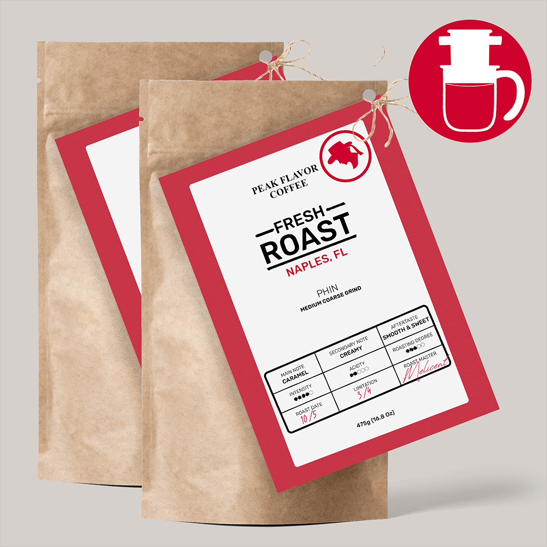 Coffee subscription: Fresh Roasted, custom Phin coffee grind with roast date