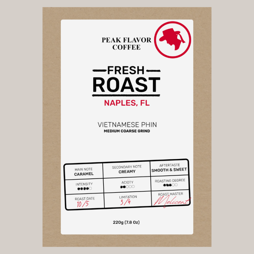Custom Phin coffee, delivered within 8 days of the roast date